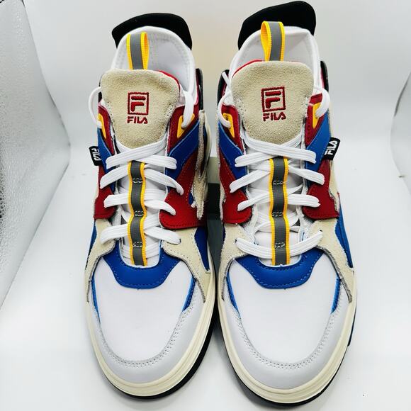 FILA Hallasan Saga V2 Abstract 1FM01735-150 White Red Blue Men’s Sneakers 9 US - Picture 4 of 7